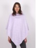 Soft Faux Fur Poncho W/  Wave Pattern 